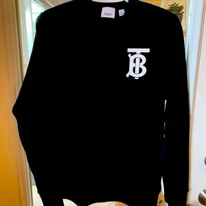 Authentic Burberry London Black Sweatshirt with logo size XS NTW!!